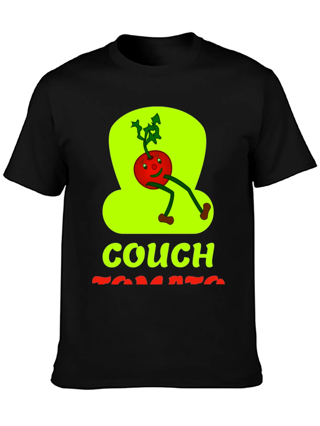 Couch Tomato Graphic Tee - Black Cotton Casual Wear product image 3