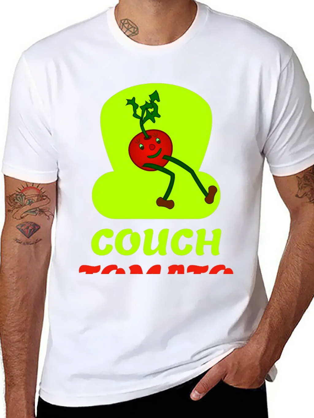 Couch Tomato Graphic Tee - Black Cotton Casual Wear product image 7