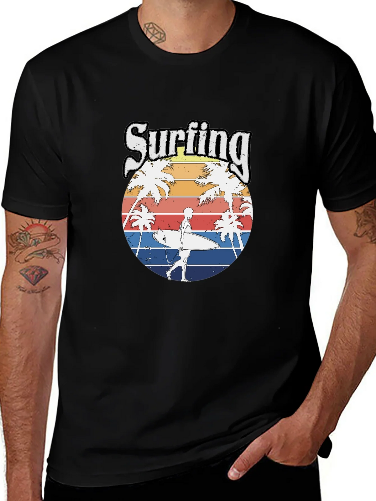 Surfing Beach Vibes T-Shirt - Retro Style product image 1