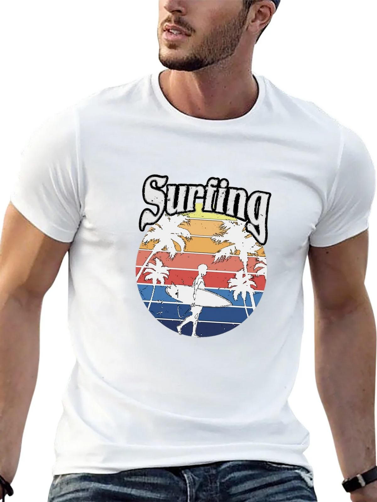 Surfing Beach Vibes T-Shirt - Retro Style product image 4