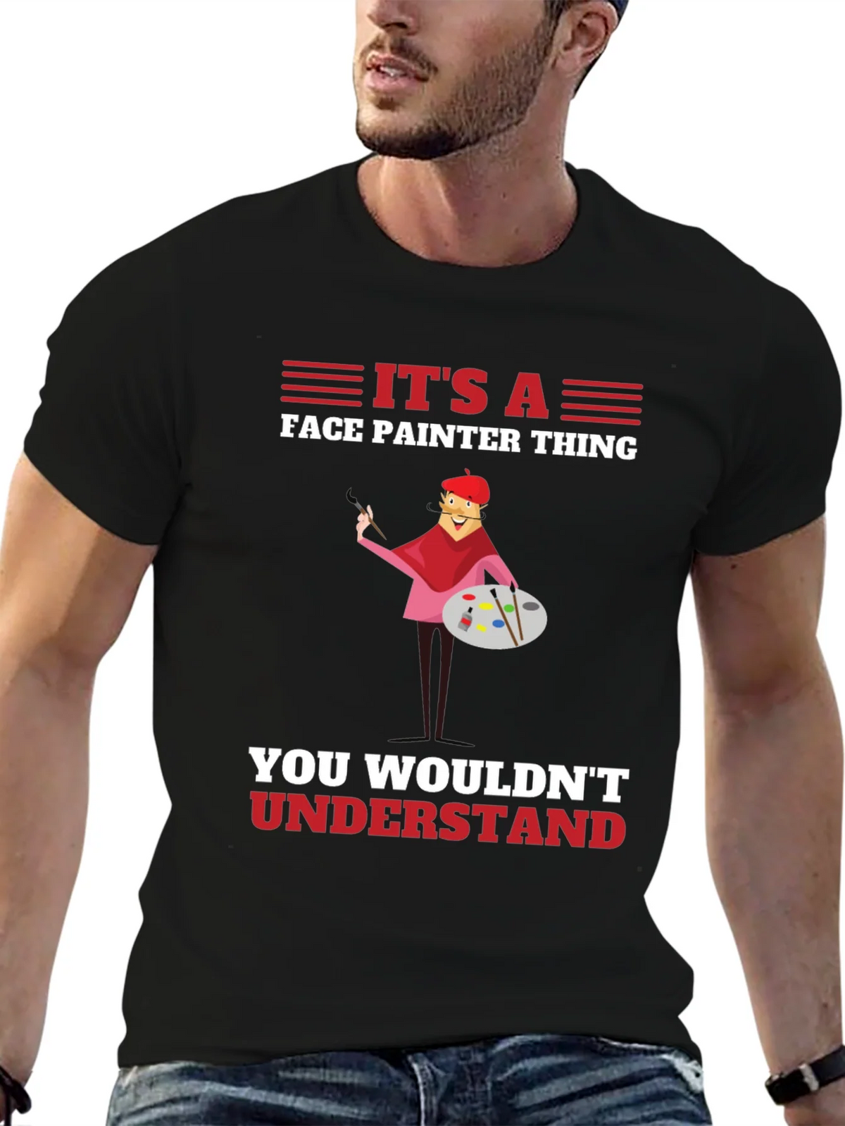 Face Painter Thing T-Shirt - Unique Artist Tee product image 6
