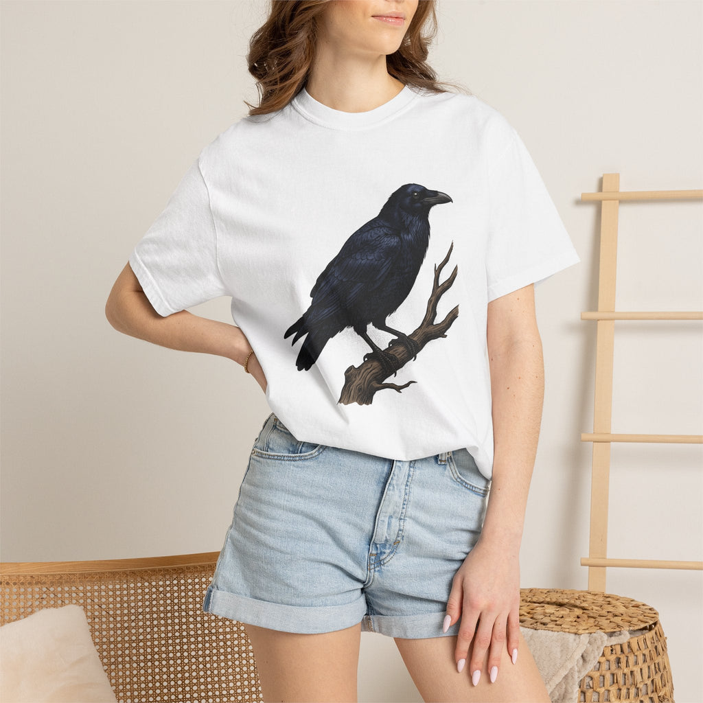 Raven Bird Shirt Halloween Nature Gift Women Gothic Tee product image 6