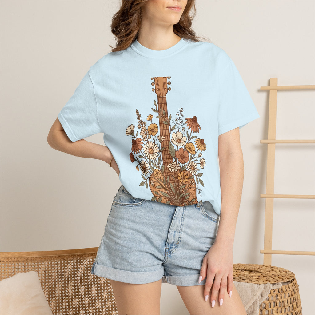 Floral Guitar Art Shirt Cowgirl Melody Gift Women Western product image 9