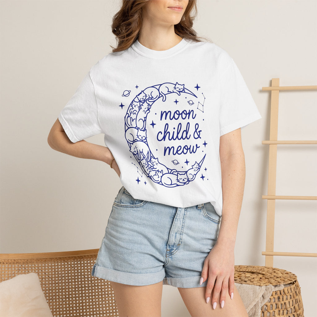 Moon Kittens Shirt Cat Zodiac Unisex Gift Sketch Tee Kitten product image 6