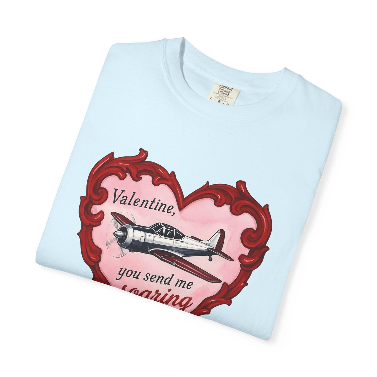 Airplane Love Shirt St Valentines Day Unisex Gift Retro Tee product image 8
