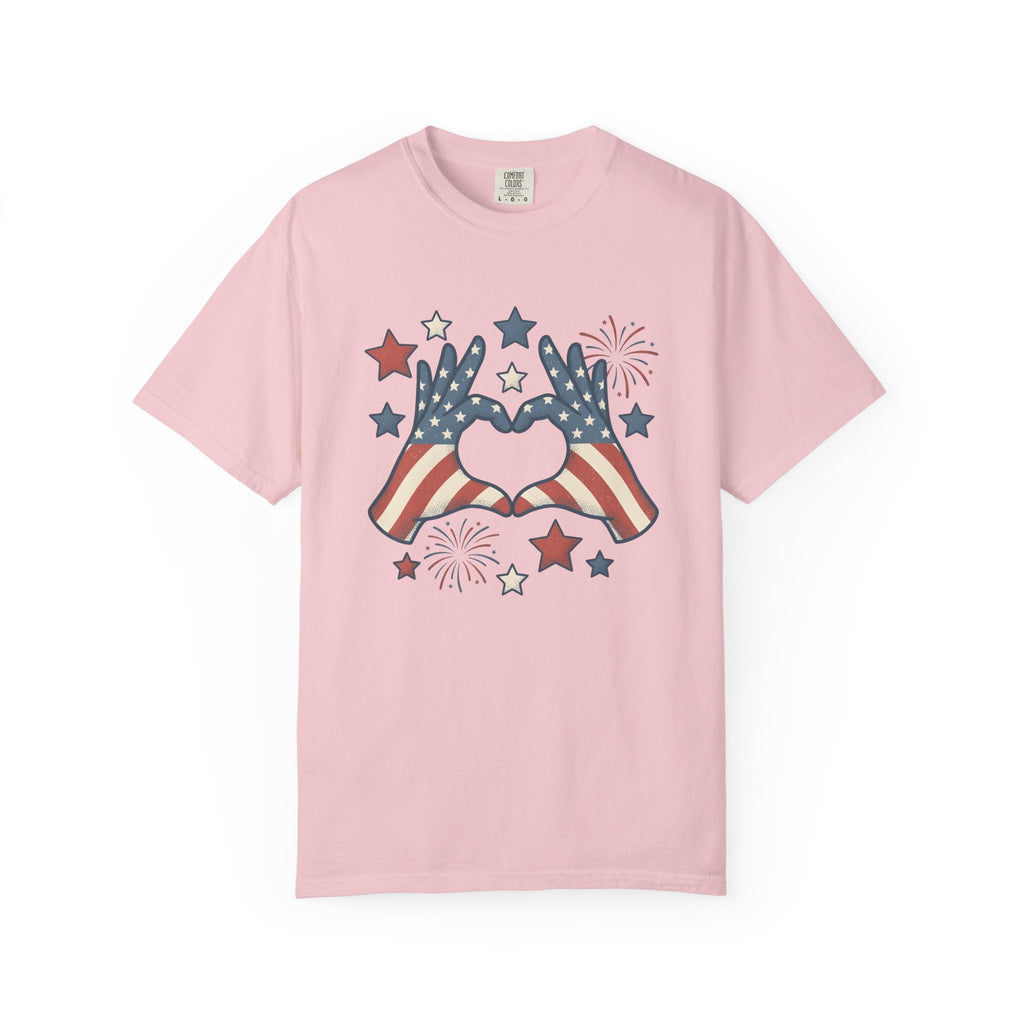 Patriotic Palms Shirt 4th Of July Event Unisex Gift Hand product image 3