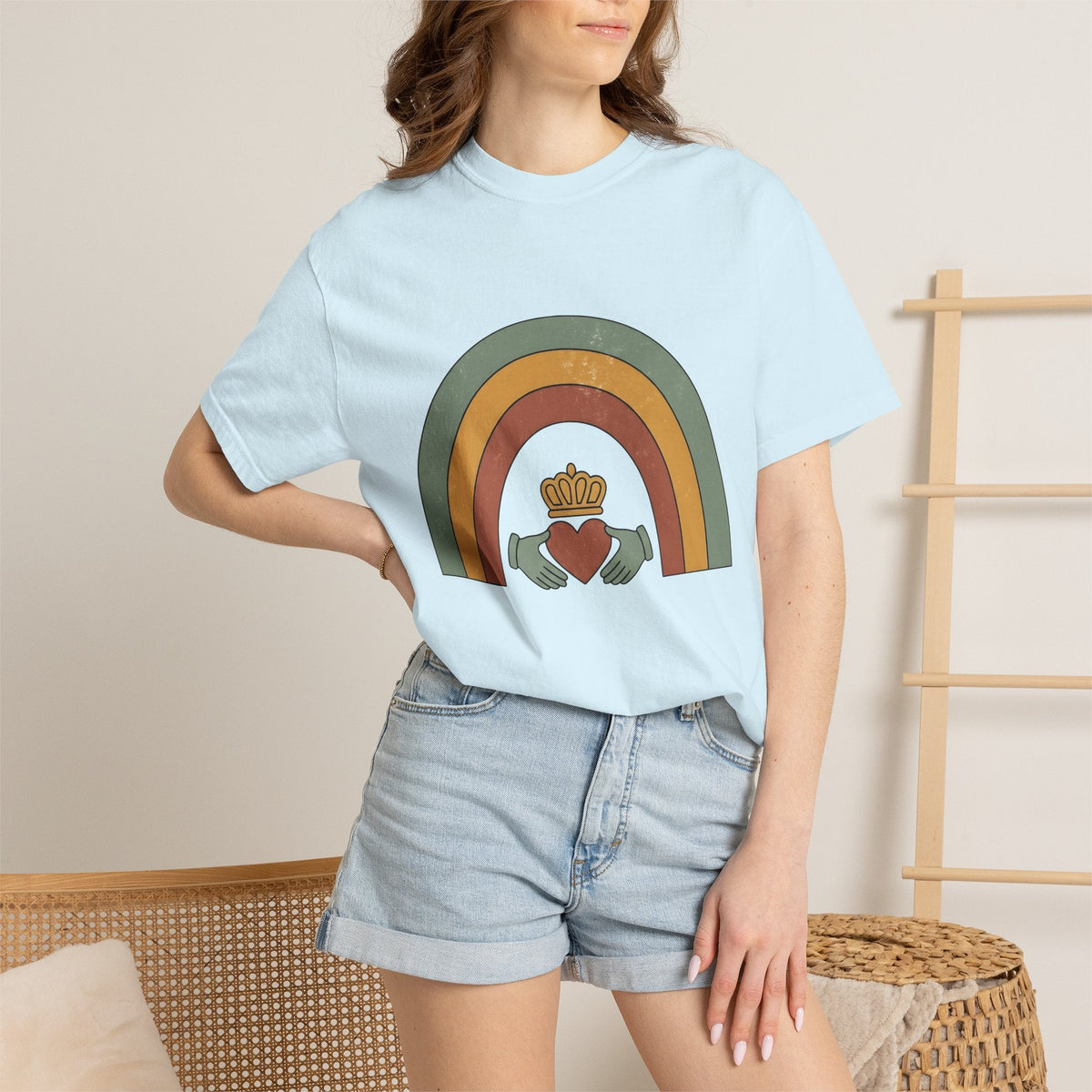 Claddagh Rainbow Shirt St Patrick's Day Celtic Unisex Gift product image 9