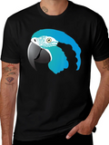 Blue Macaw Parrot Graphic T-Shirt product image 1
