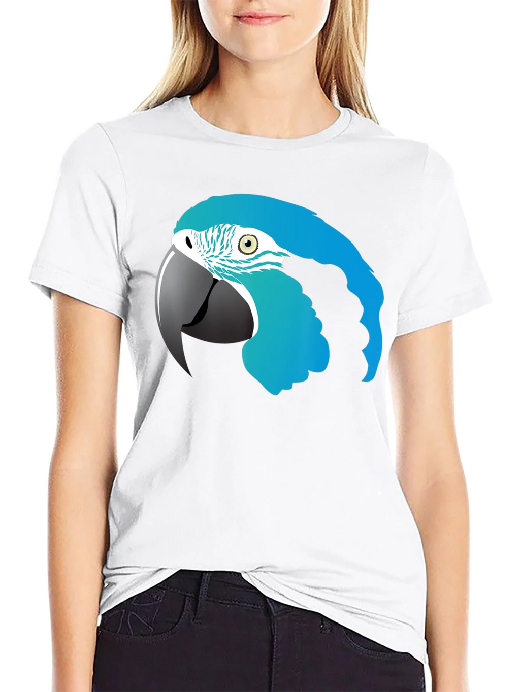 Blue Macaw Parrot Graphic T-Shirt product image 8
