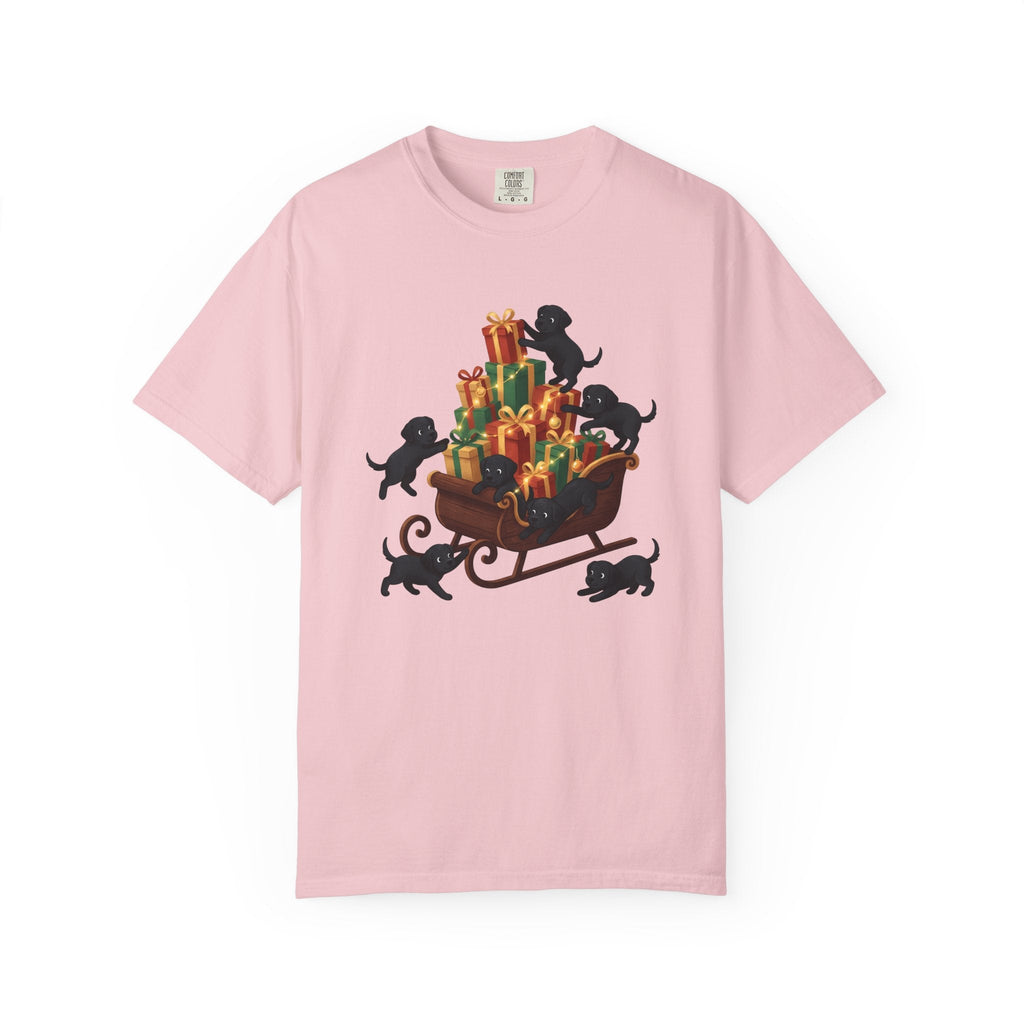 Black Lab Pups Shirt Christmas Animal Unisex Gift Sweet Tee product image 3