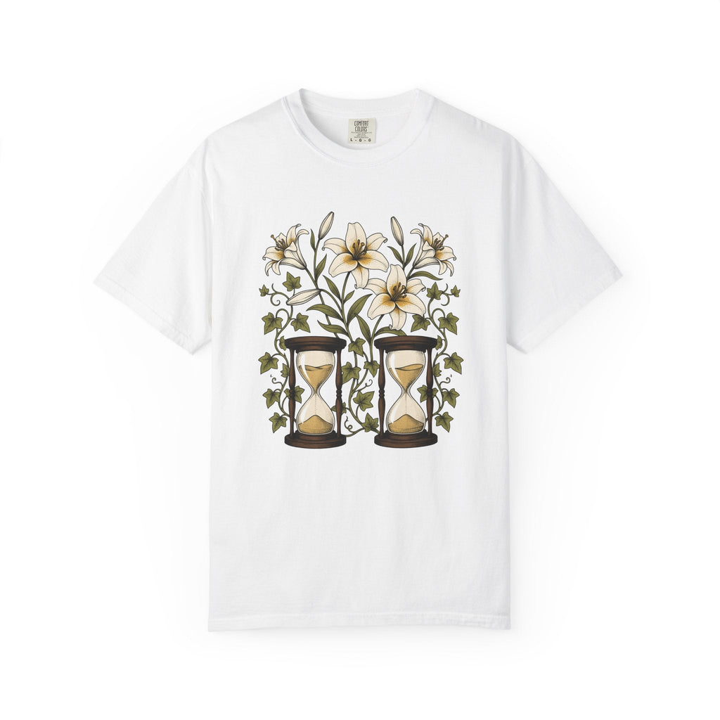 Lily Clock Shirt Holiday Garden Unisex Gift Plant Tee product image 1