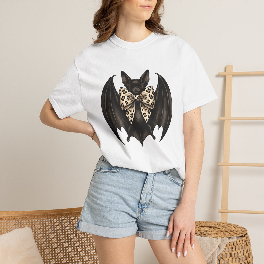 Bat Bow Tie Macabre T-Shirt – Spooky Chic Halloween Design product image 6