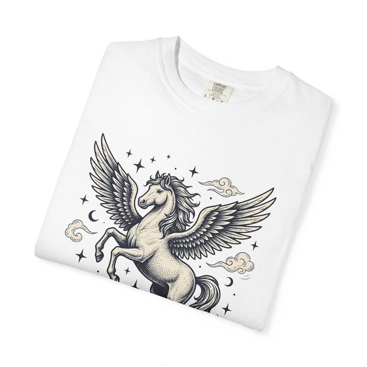 Winged Horse Shirt Fantasy Astrology Unisex Gift Ink Tee product image 5