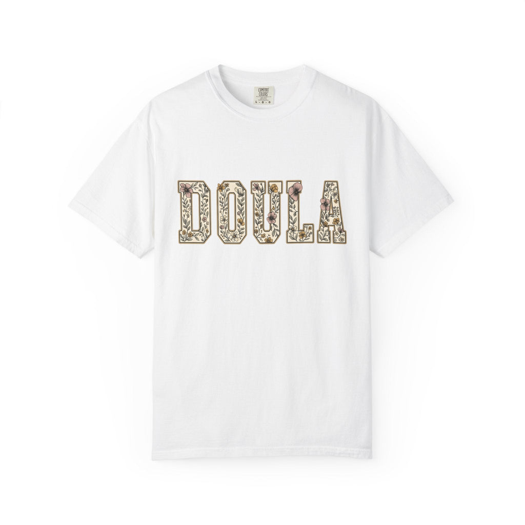 Botanical Block Letters Shirt Doula Bouquet Unisex Gift product image 1