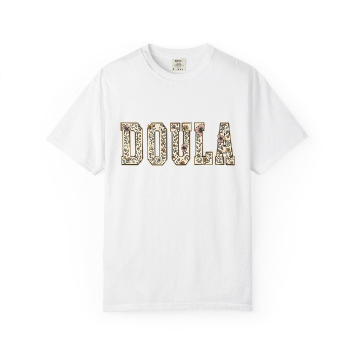 Botanical Block Letters Shirt Doula Bouquet Unisex Gift product image 1