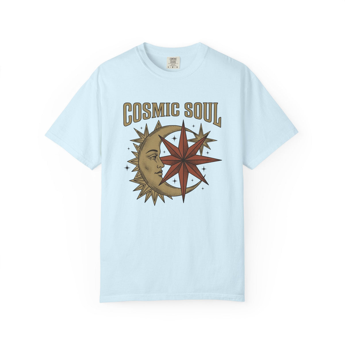 Moon Star Face Shirt Boho Chic Zodiac Unisex Gift Hand product image 2
