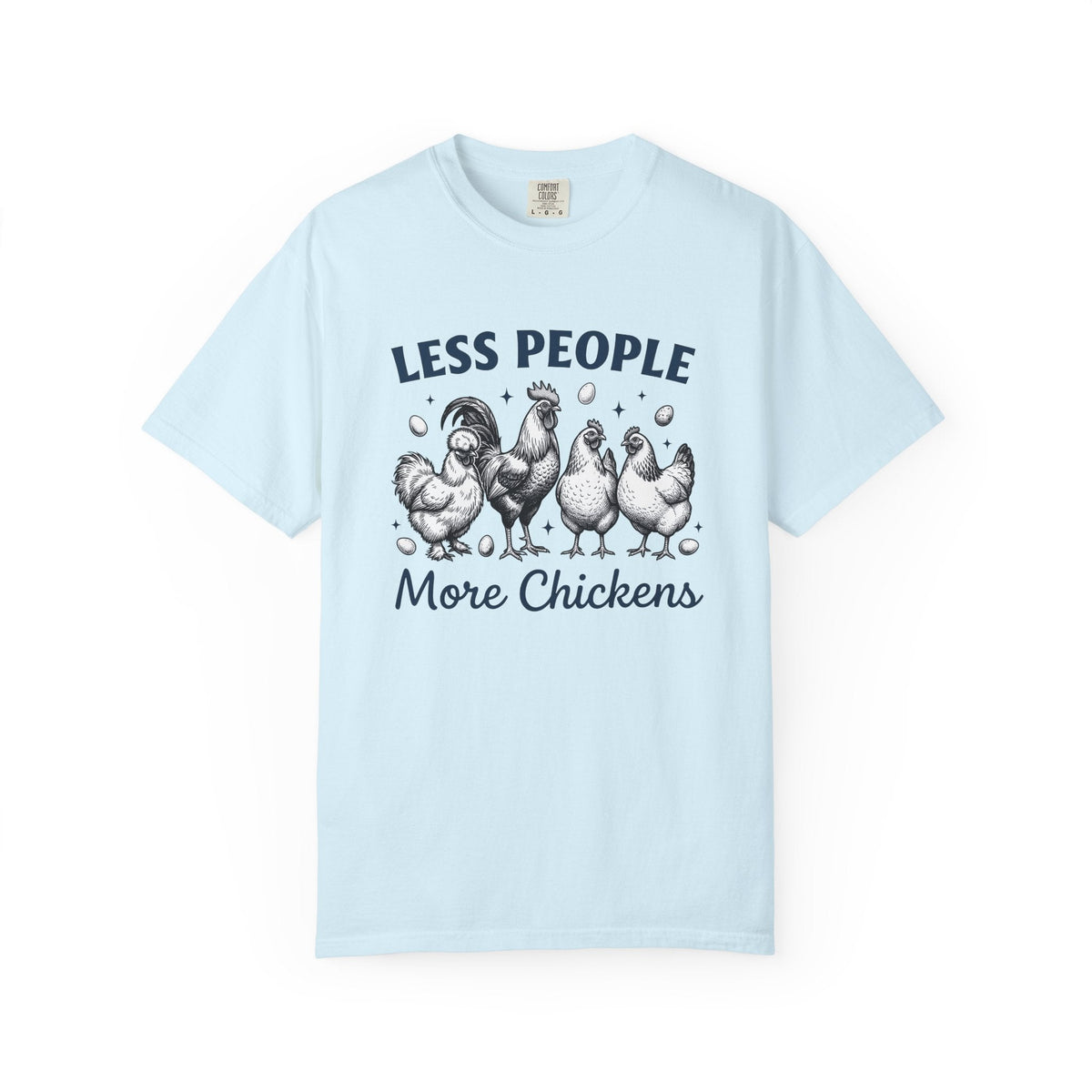 Chicken Group Shirt Farm Unisex Gift Hand Drawn Tee Flock product image 2
