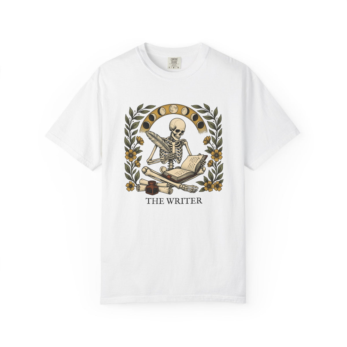 Bony Writer Shirt Boho Chic Macabre Unisex Gift Blackwork product image 1