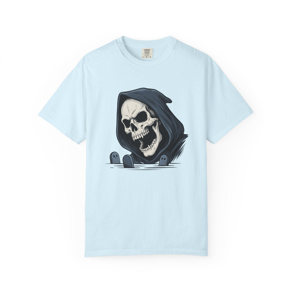 Grim Reaper Tattoo Style T-Shirt – Spooky Halloween Dark product image 2