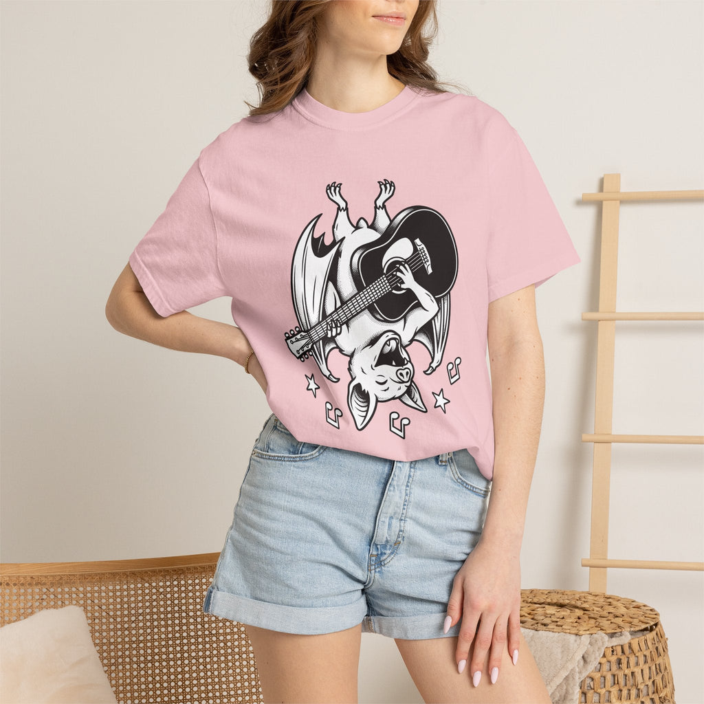 Bat Guitar Shirt Funny Nature Gift Women Illustration Tee product image 13