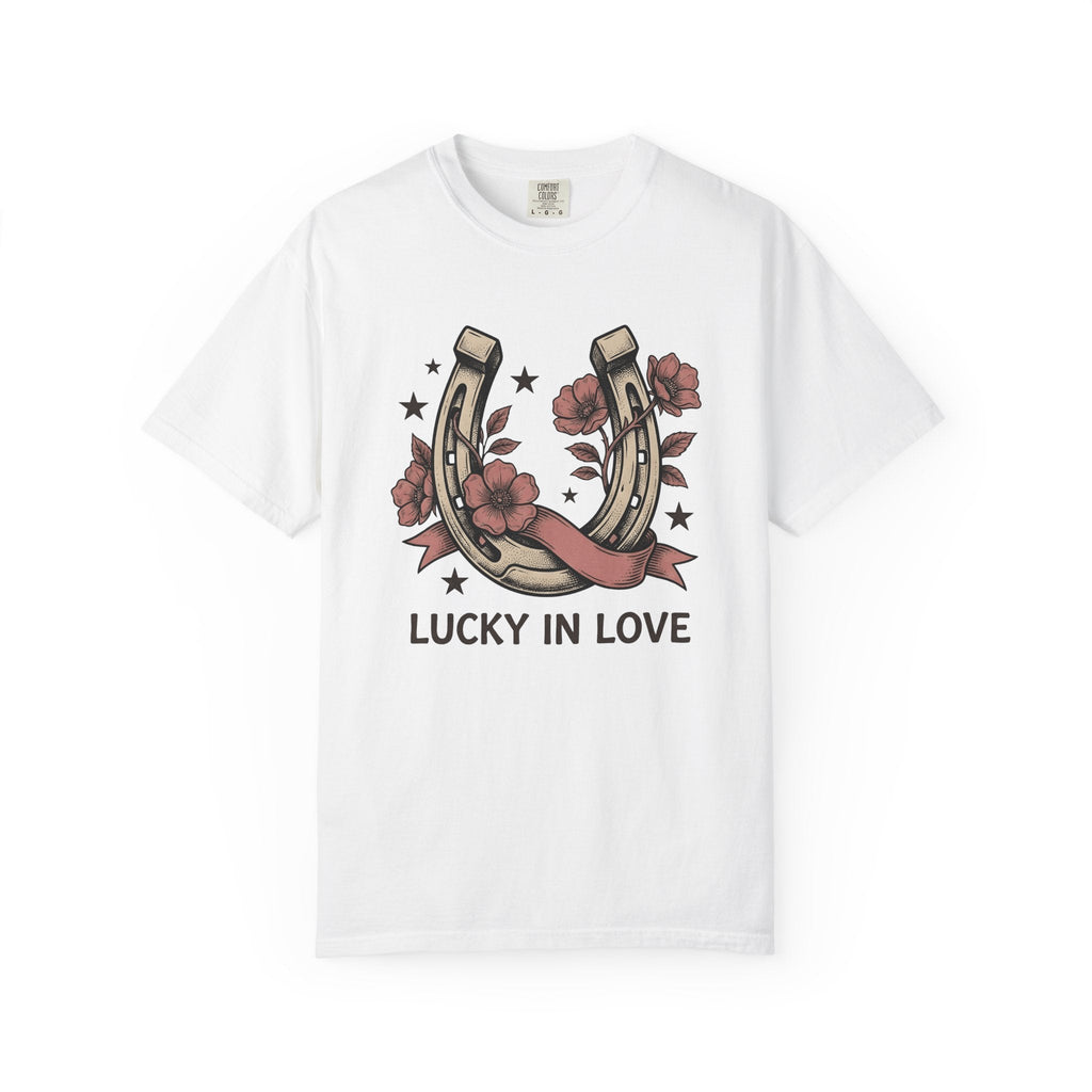 Horseshoe Floral Shirt Valentines Day Romance Unisex Gift product image 1