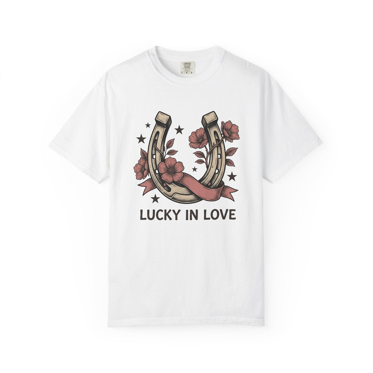 Horseshoe Floral Shirt Valentines Day Romance Unisex Gift product image 1