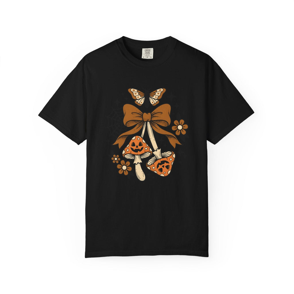 Jack O Lantern Fungi Ink T-Shirt – Dark Halloween Mushroom product image 4