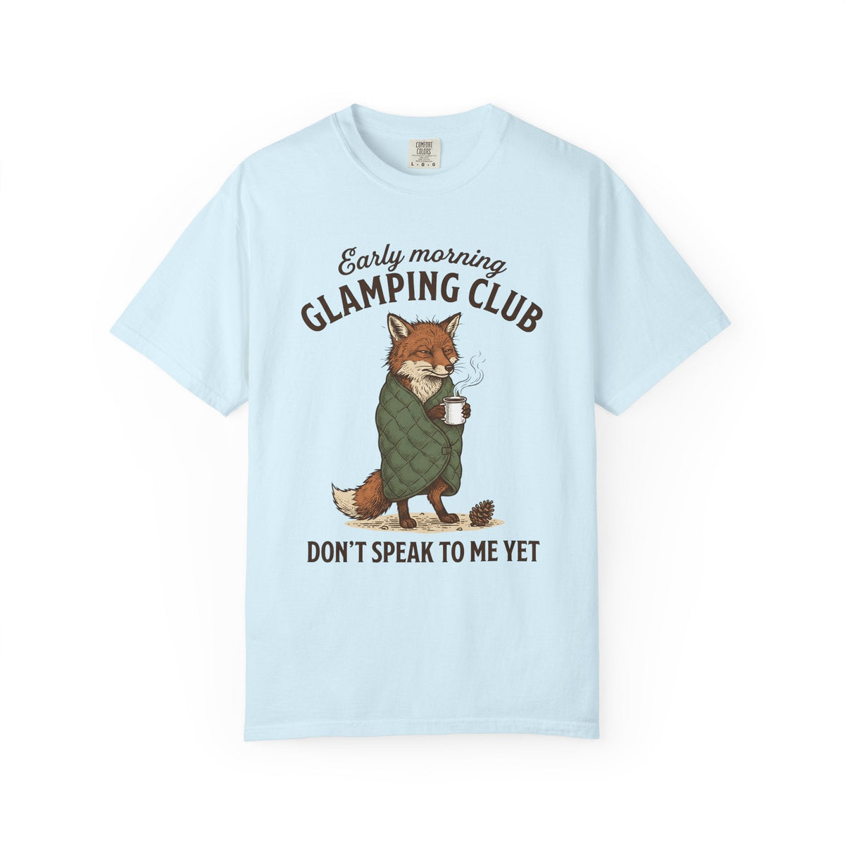 Fox Coffee Shirt Camping Animal Unisex Gift Hand Drawn Tee product image 2