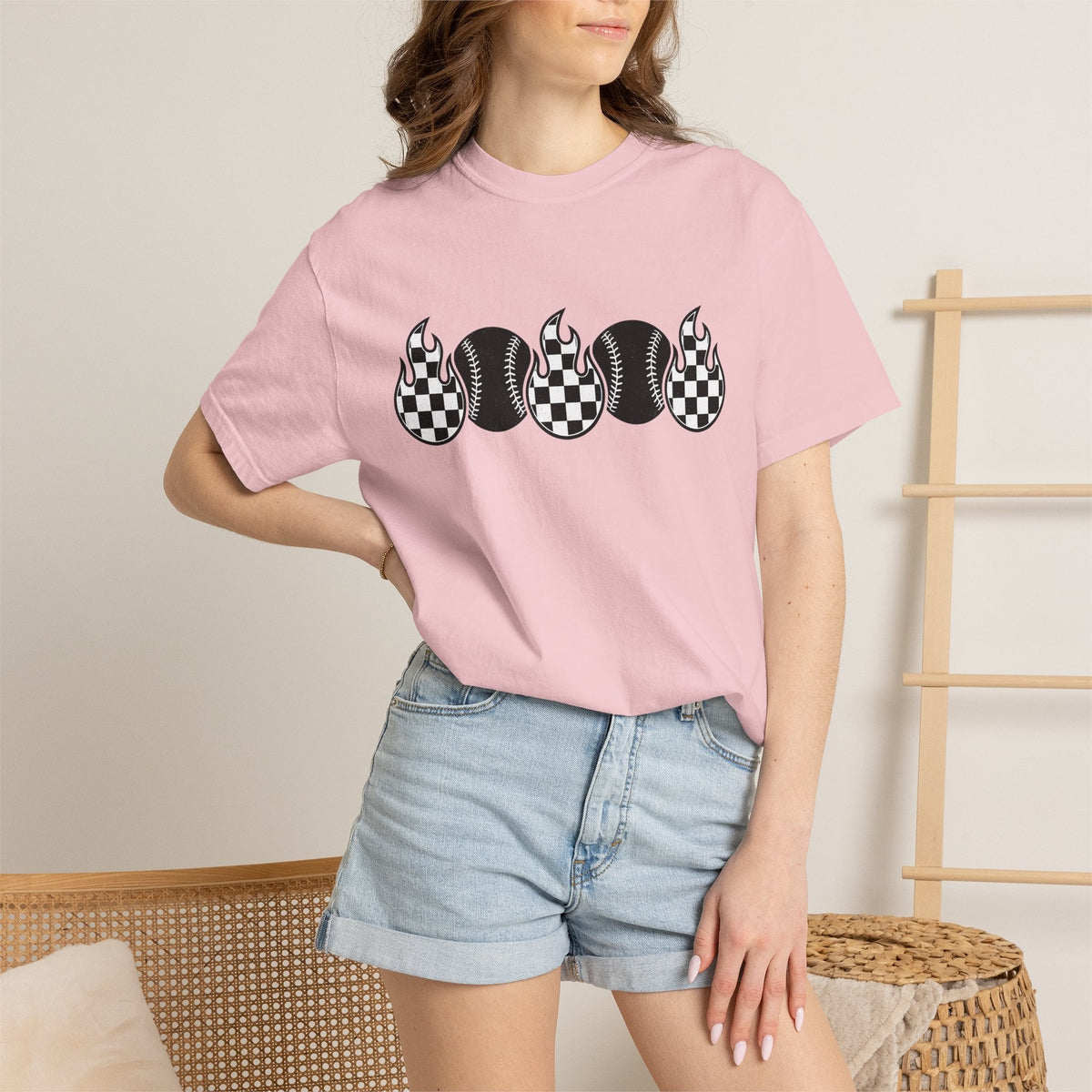 Baseball Flames Shirt Moms Competition Gift for Women product image 12