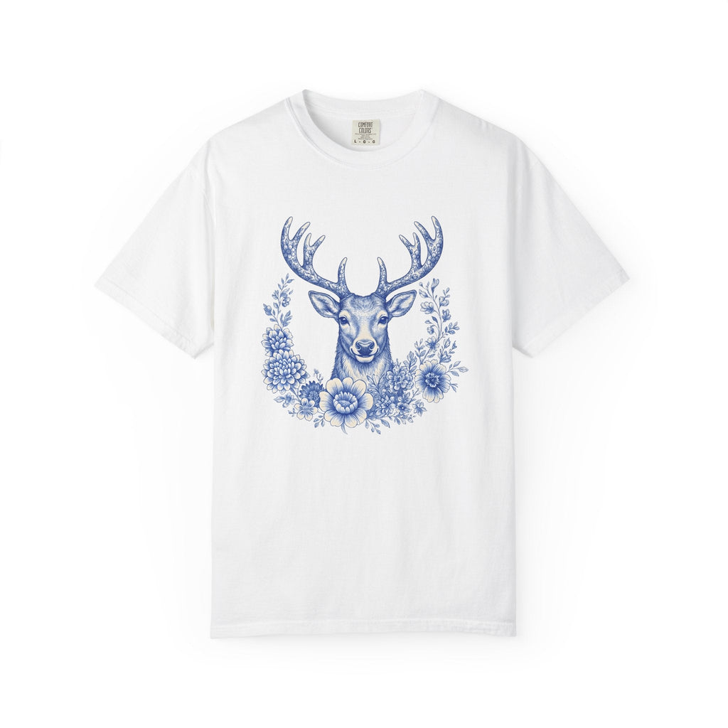 Elk Bloom Shirt Christmas Nature Unisex Gift Wildflower Tee product image 1