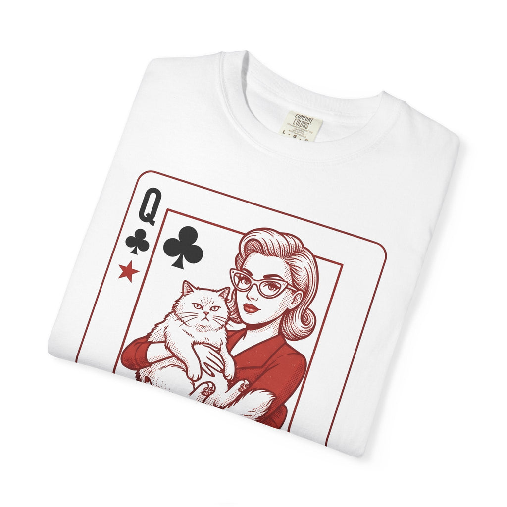 Queen Cat Playing Card Old School T-Shirt – Valentine's Day product image 5