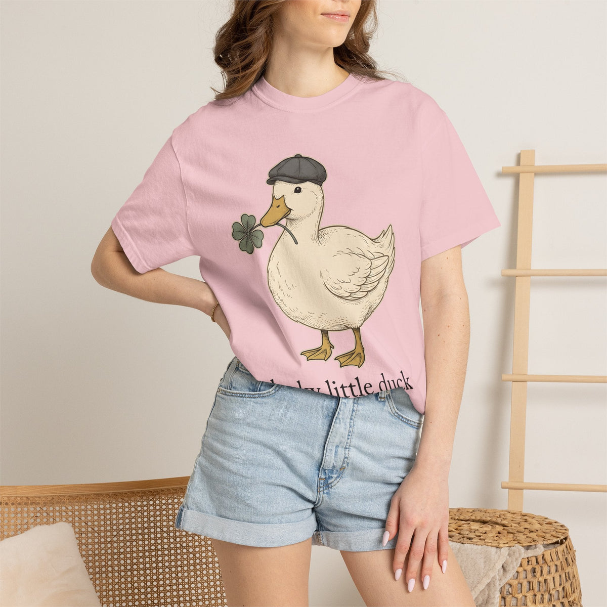 Duck Clover Shirt Holiday Animal Unisex Gift Cute Tee product image 12
