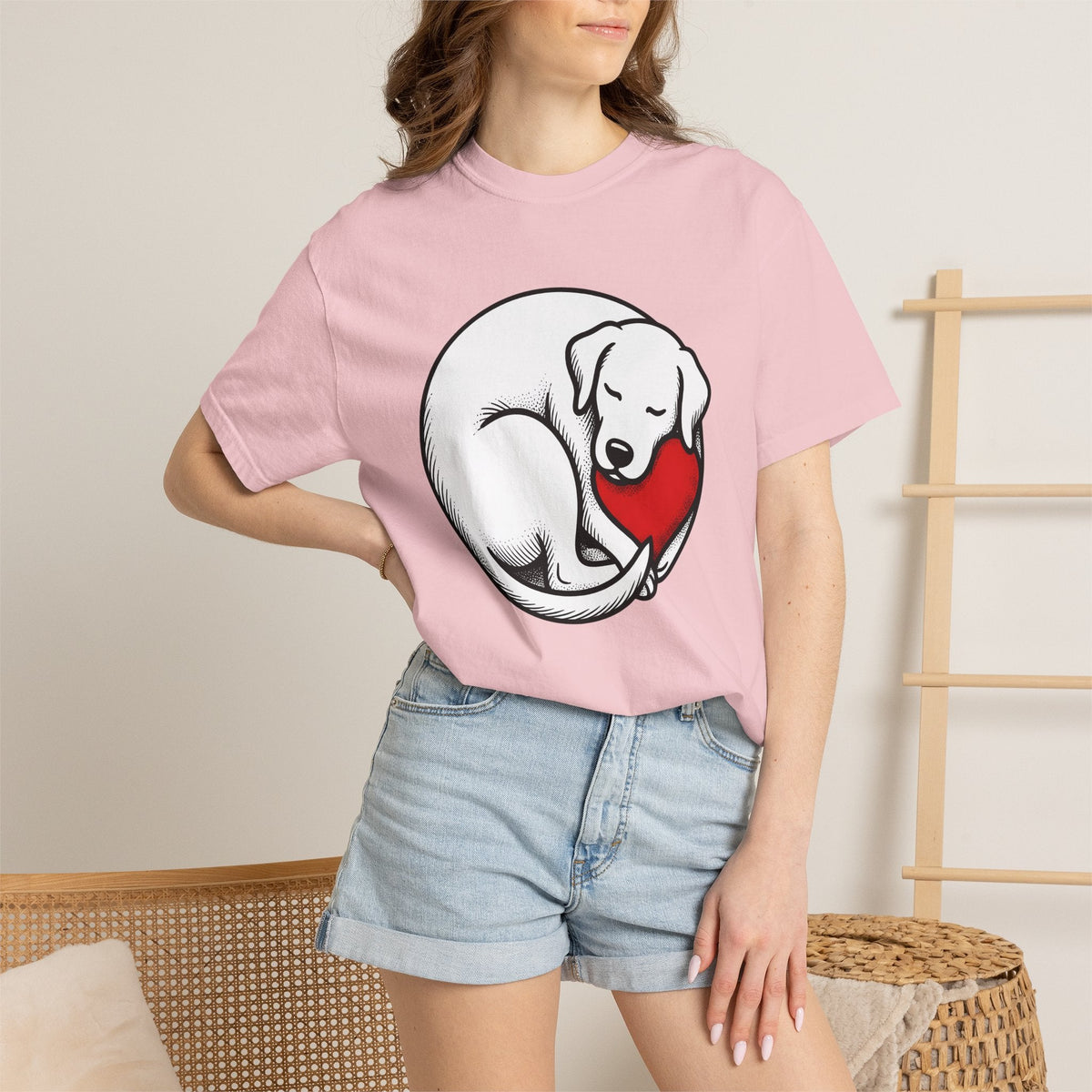 Napping Dog Shirt Pet Gift Women Simple Tee Sleeping product image 12