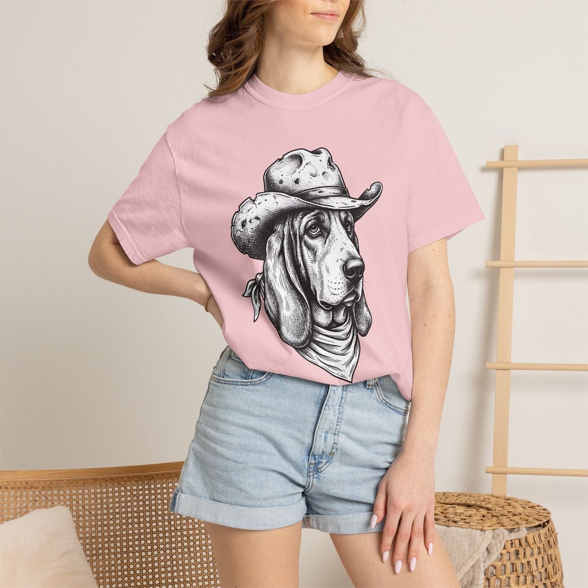 Basset Hound Western Shirt Dog Cowboys Unisex Gift Sketch product image 12