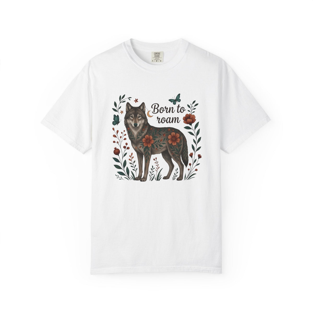 Wolf Flower Shirt Animals & Flowers Outdoors Gift Women product image 1