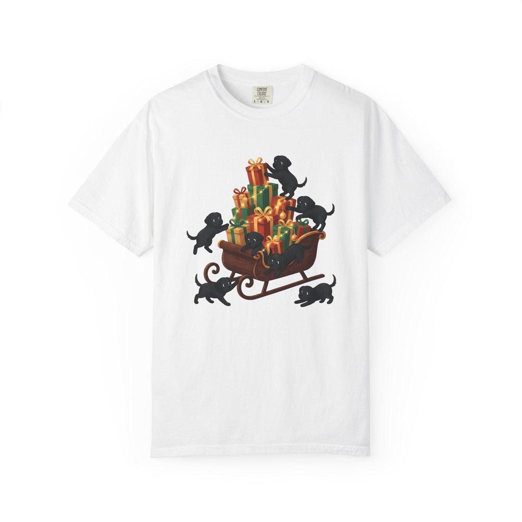 Black Lab Pups Shirt Christmas Animal Unisex Gift Sweet Tee product image 1