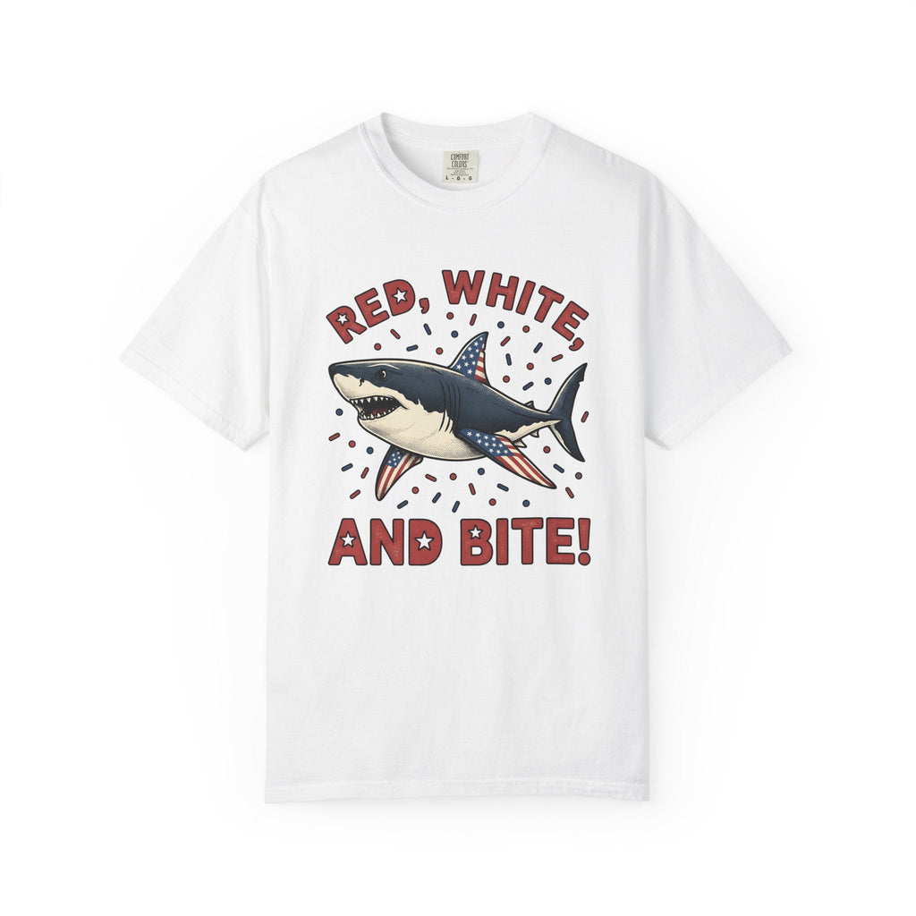 Freedom Shark Shirt 4th Of July Creatures Gift Women product image 1