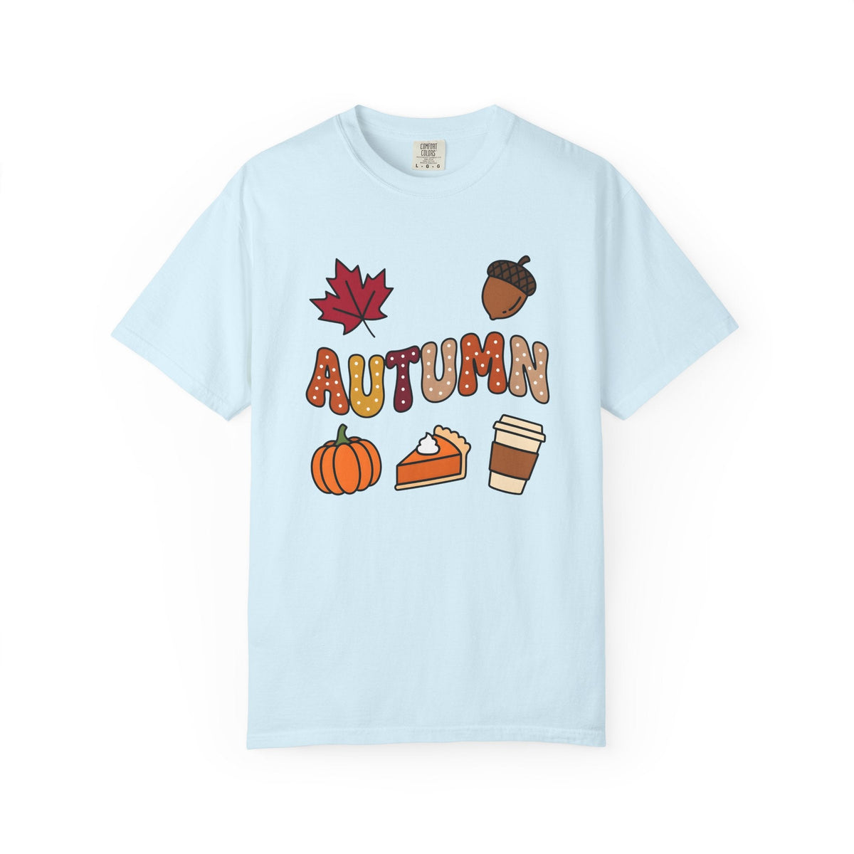 Fall Icons Line Art T-Shirt – Autumn Harvest Symbols product image 2