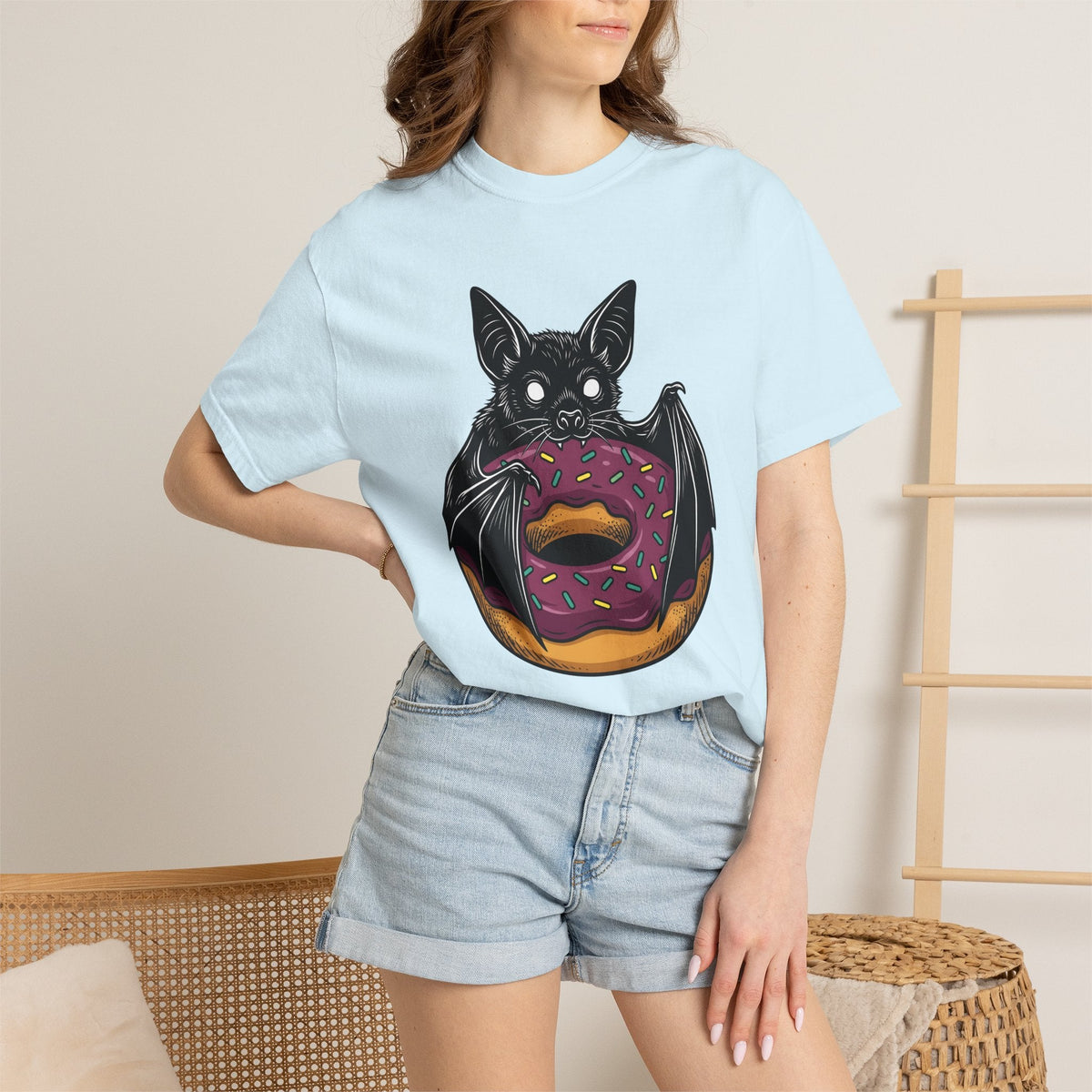 Bat Pastry Shirt Desserts Wildlife Gift Women Modern Tee product image 10
