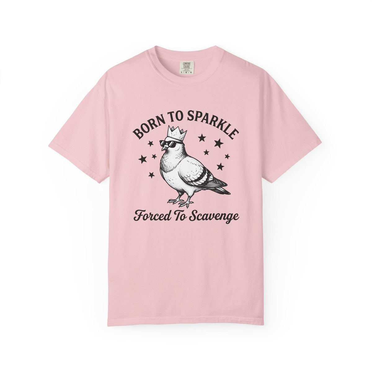 Pigeon Crown Cartoon T-Shirt – Funny Bird Critter Comic product image 3