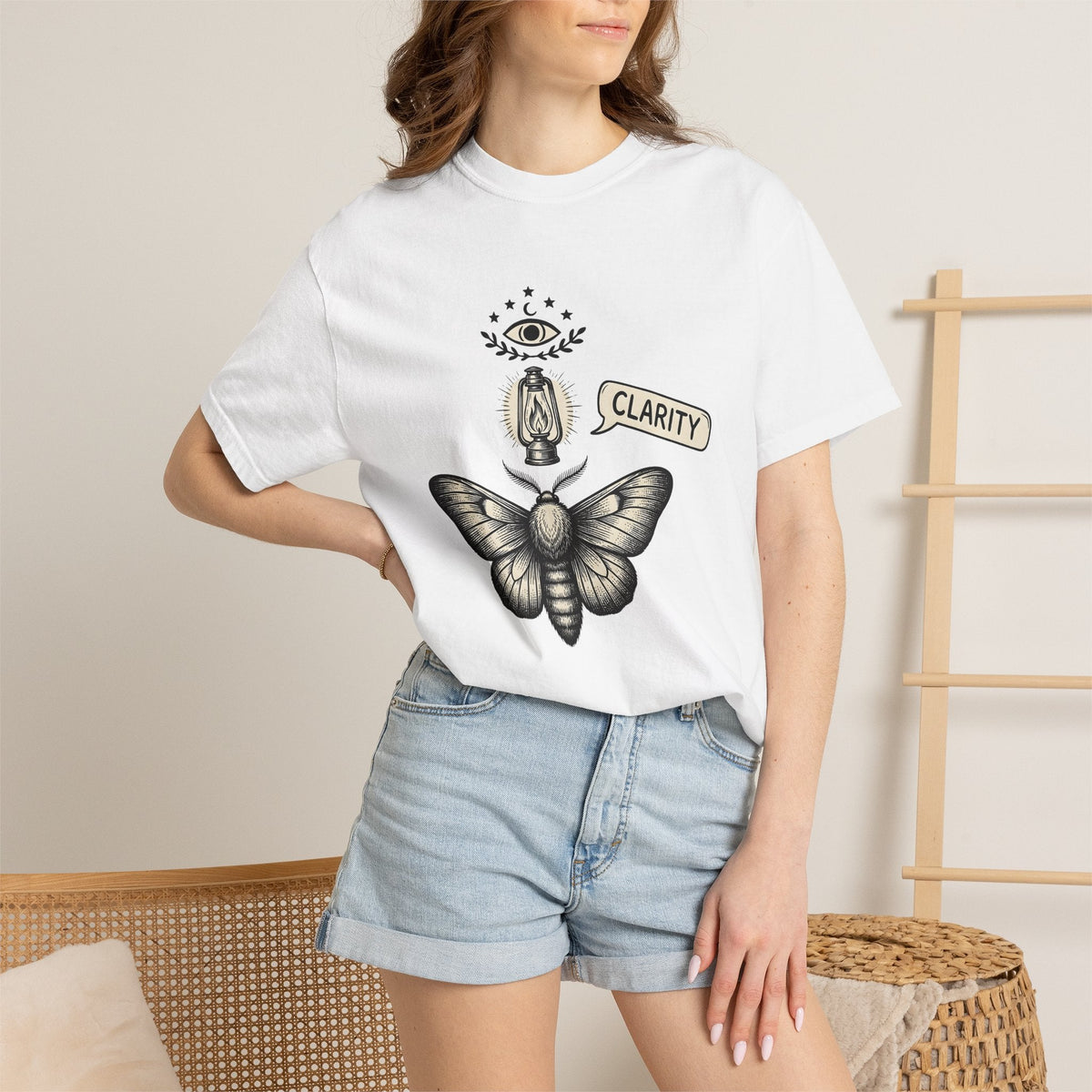 Moth Design Shirt Animals Magic Gift Women Rustic Tee product image 6