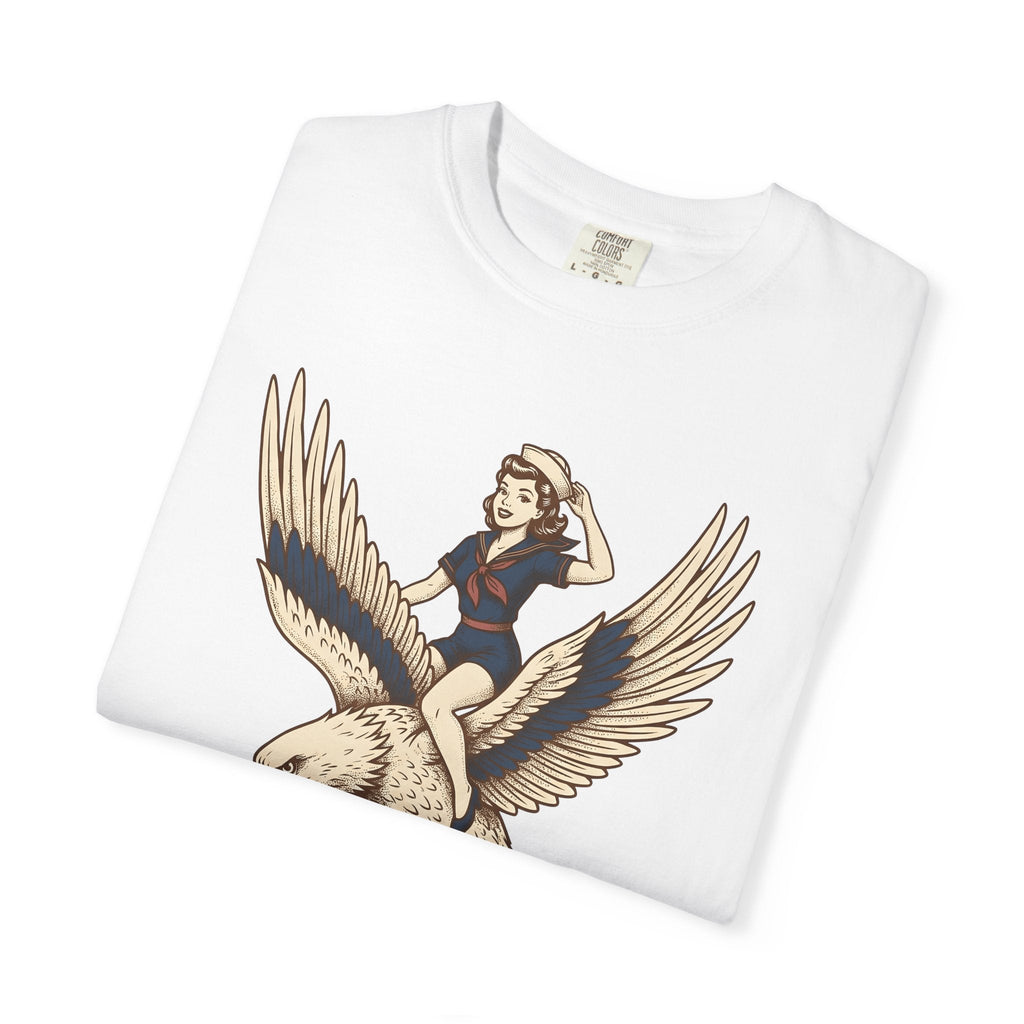 Retro Girl Eagle Shirt Patriotic Army Gift for Women product image 5