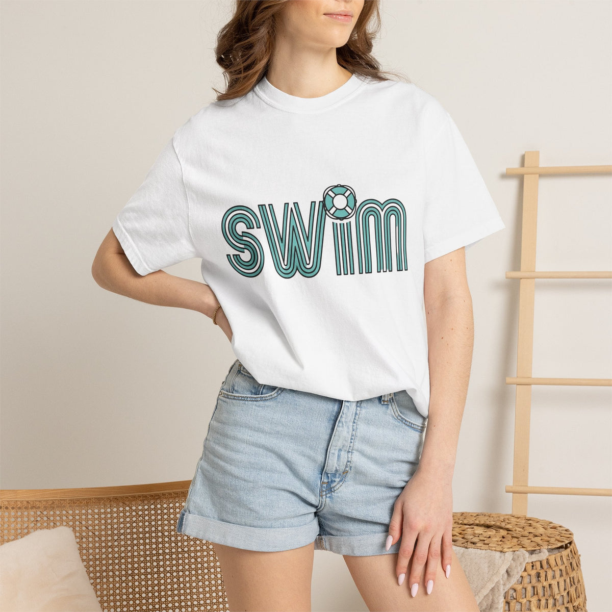 Swim Quote Shirt Swimming Coast Unisex Gift Modern Tee product image 6