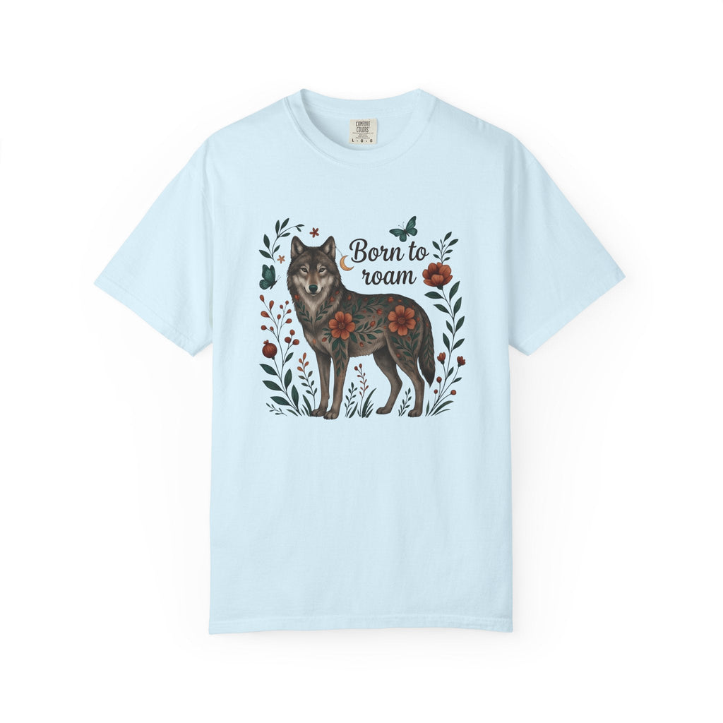 Wolf Flower Shirt Animals & Flowers Outdoors Gift Women product image 2