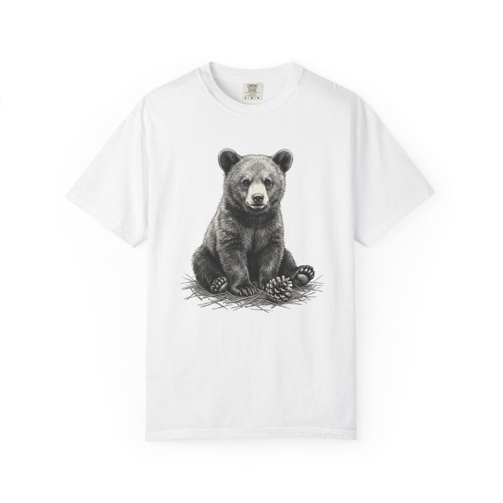 Bear Baby Shirt Animals Fauna Gift Women Sketch Tee Cub product image 1