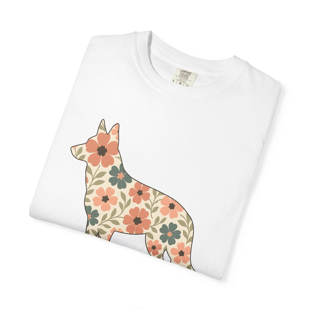 German Shepherd Puppy Shirt Dog Critters Unisex Gift Flower product image 5