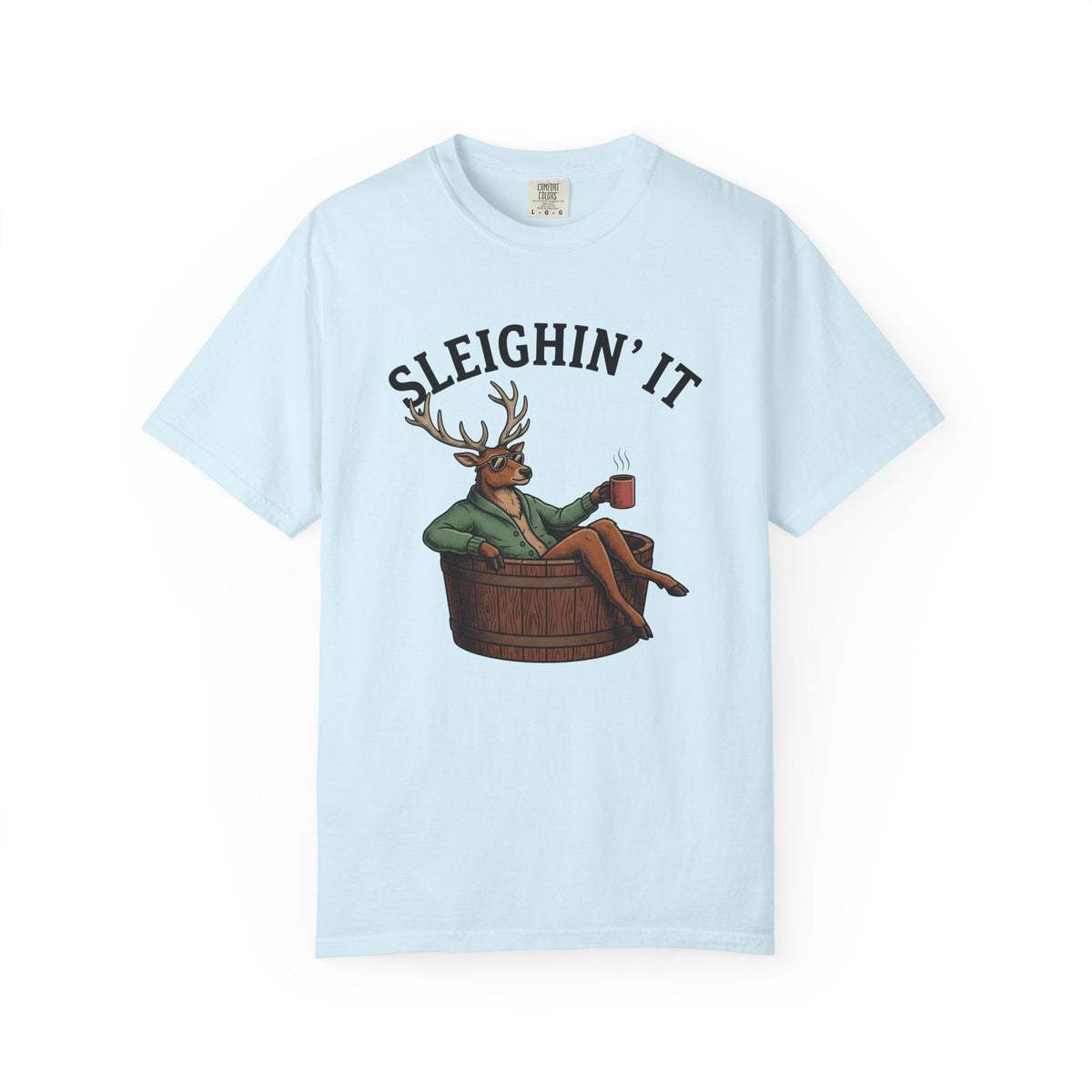 Stag Hot Tub Retro T-Shirt – Funny Christmas Deer Vacation product image 2