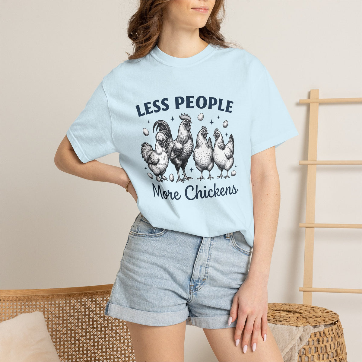 Chicken Group Shirt Farm Unisex Gift Hand Drawn Tee Flock product image 9