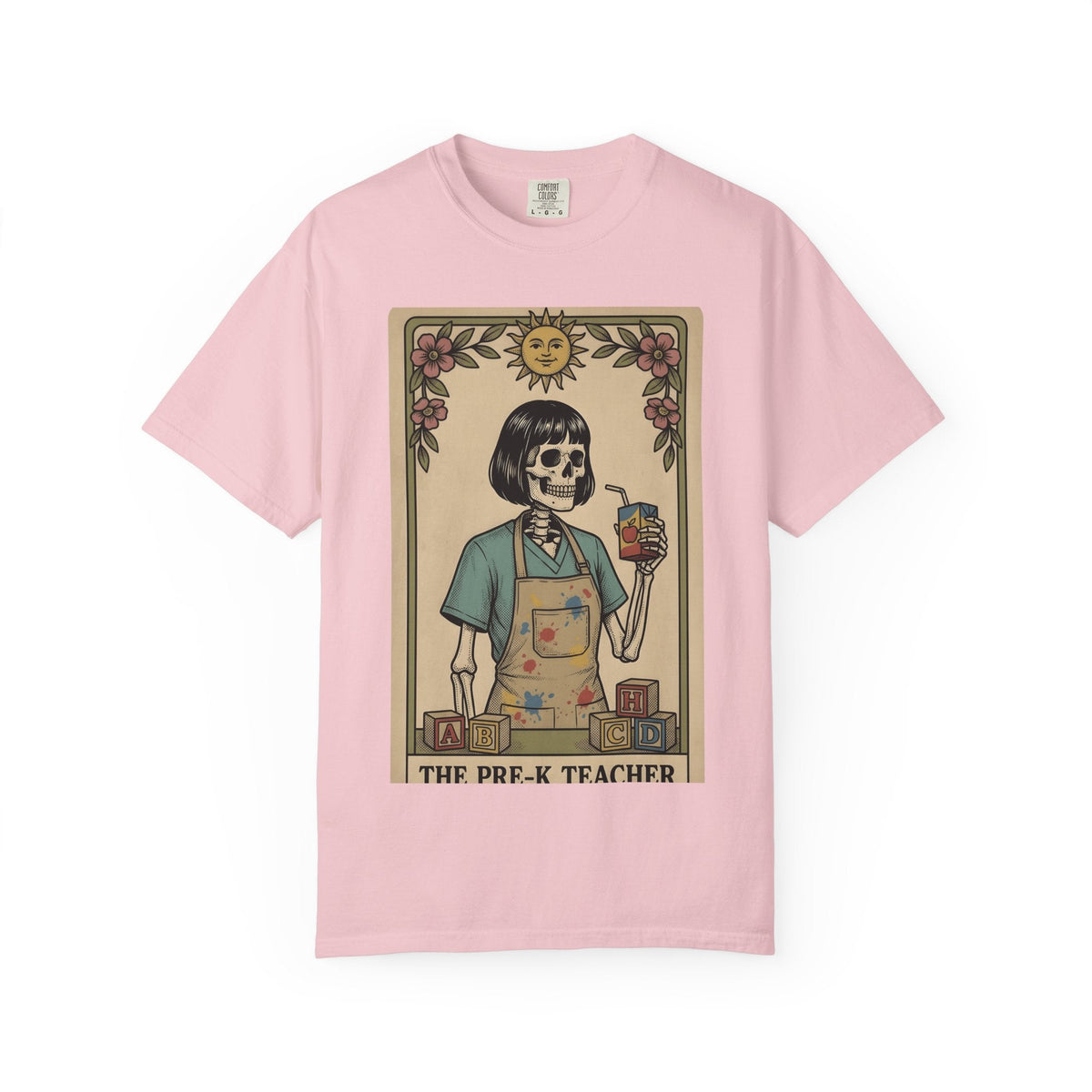 Skeleton Professor Tarot Card T-Shirt – Funny Halloween product image 3
