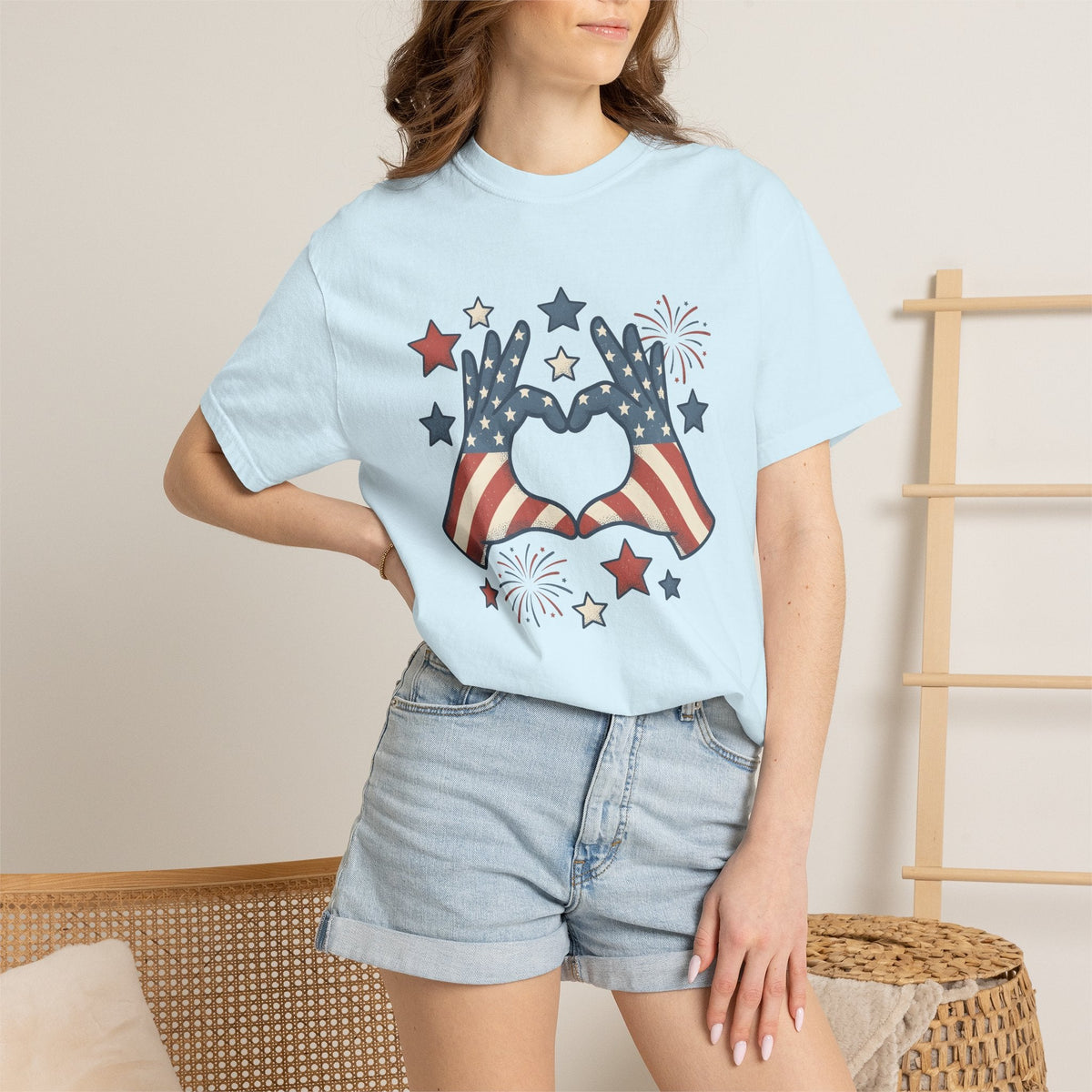 Patriotic Palms Shirt 4th Of July Event Unisex Gift Hand product image 9